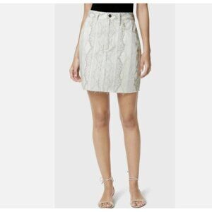 Joe’s A-Line Mini Skirt High Rise Snake Print Cut Hem ( 27 )